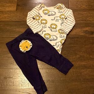 Carters baby lion outfit 9m fall matching outfit navy white